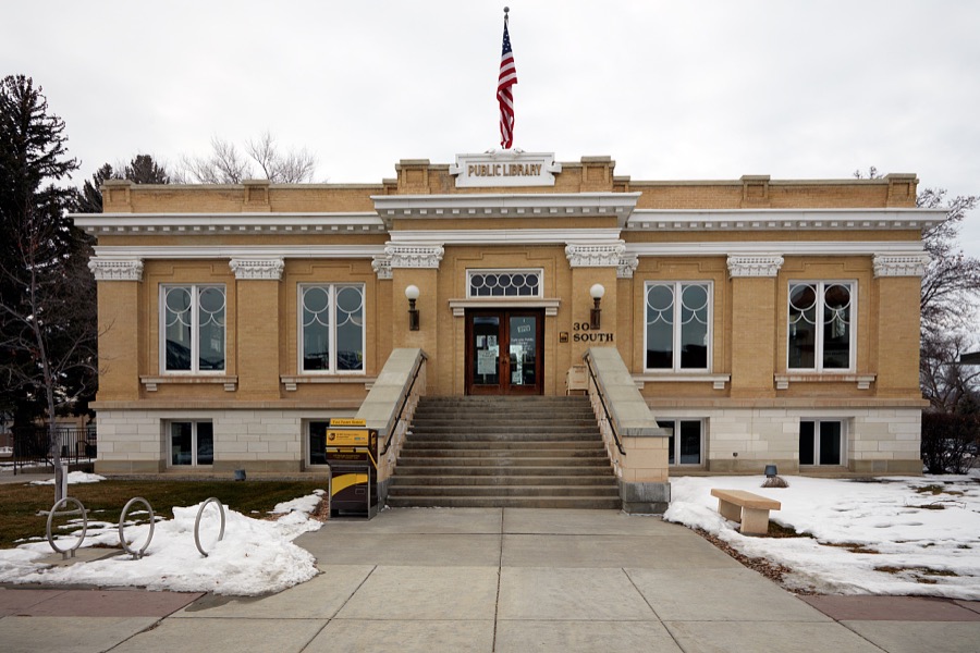 The main public library in the city of Ephraim (pronounced "EEF-rum) in Utah's Sanpete Valley, sometimes called "Little Denmark" after the large number of Scandinavian (especially Danish) newcomers who settled there