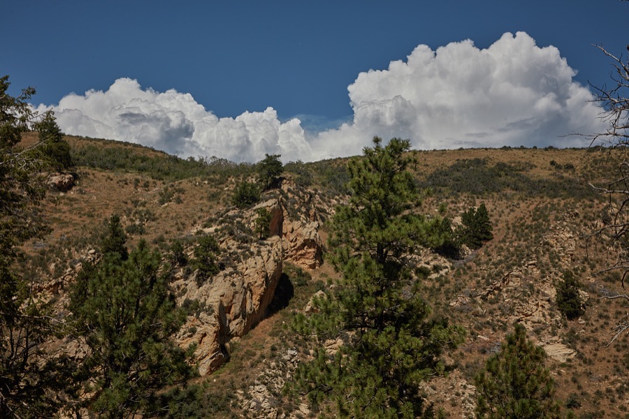 The landscape turns rugged in the Ashley Forest in Utah's Uintah County near the Colorado border in the western state of Utah