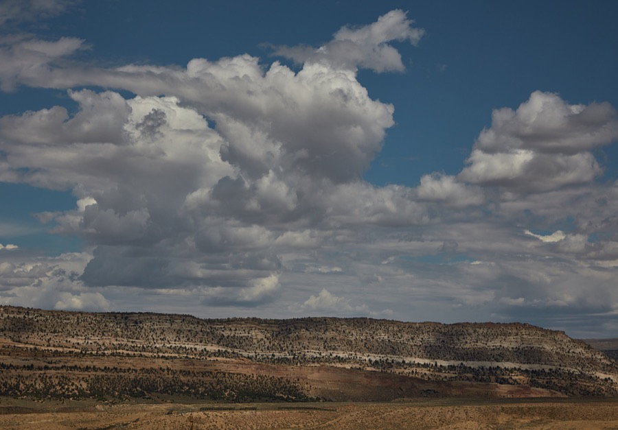Remote mesa in rugged, lightly populated Daggett County in the north easternmost corner of the western state of Utah