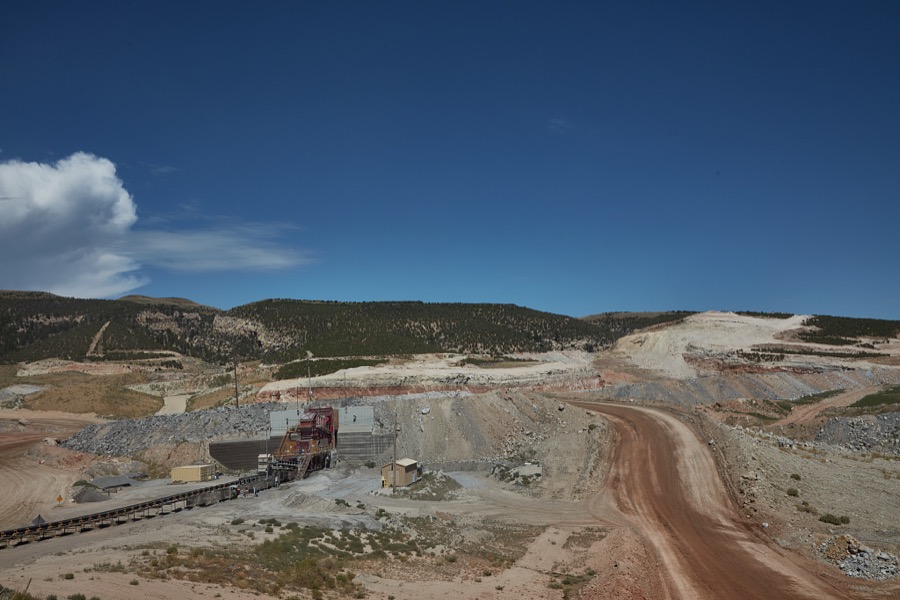 Mining operation in the in rugged Uinta Mountains of Uintah County near the Colorado border in northeast Utah