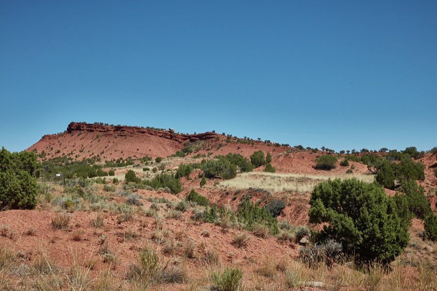 The coloration of rocks in rugged Uintah County, near the Colorado border in northeast Utah, gradually turns from flaming red to creamy caramel
