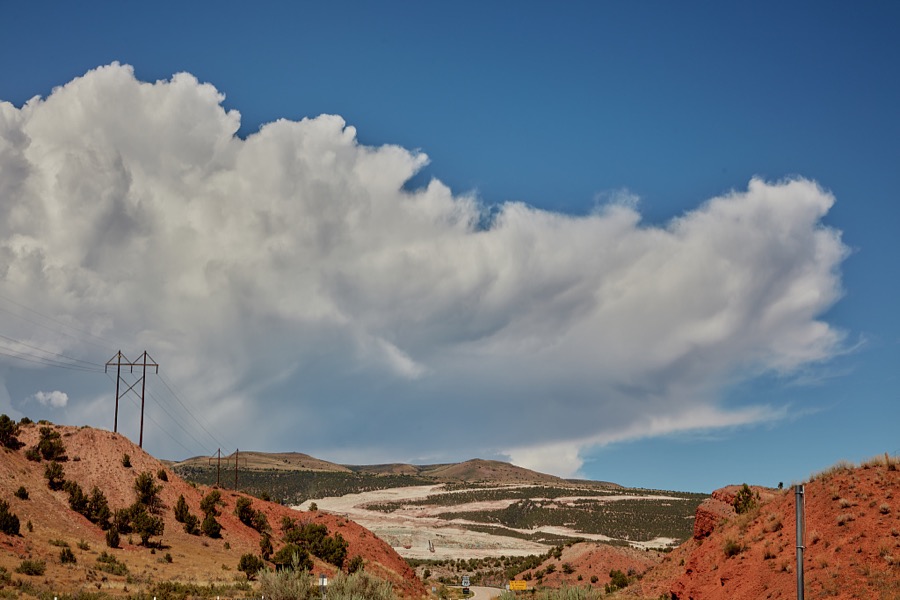 The coloration of rocks in rugged Uintah County, near the Colorado border in northeast Utah, gradually turns from flaming red to creamy caramel