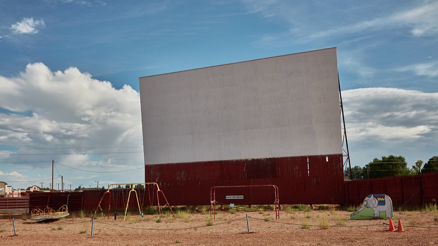 At first glance, this screen and a sign outside seem to be all that remain of the old Echo Drive-In Theater, which opened in 1956 in the small town of Roosevelt in northeastern Utah