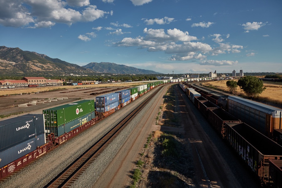 View of historic Ogden Union Station, which now (as of 2022) houses railroad, firearms, classic-car, and western-heritage museums, two art galleries, a research library, and a photographic collection