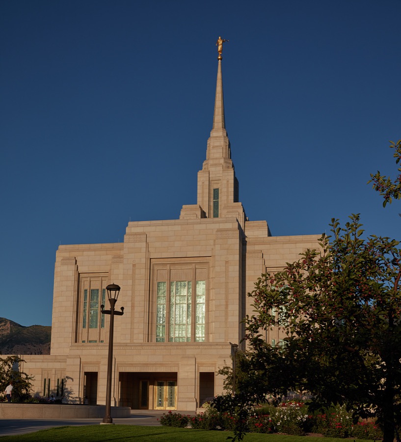 The Ogden temple of the Church of Jesus Christ of Latter-Day Saints, or Mormons, dedicated in 1972 in Ogden, a small city north of the Utah capital of Salt Lake City
