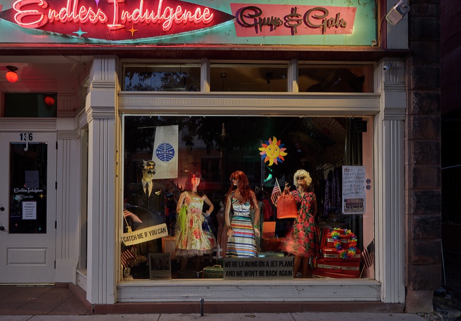 The Endless Indulgence clothing store on 25th Street, or what the city calls "Historic 25th Street," a popular entertainment and dining spot in Ogden, a small city north of the Utah capital of Salt Lake City
