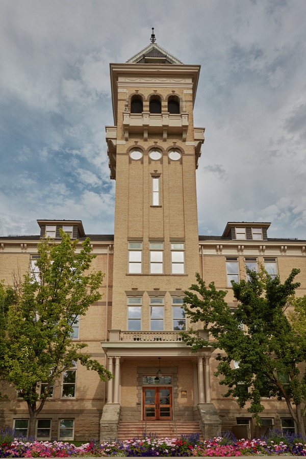 The Old Main administration building at Utah State University in Logan, a city in far-northeast Utah