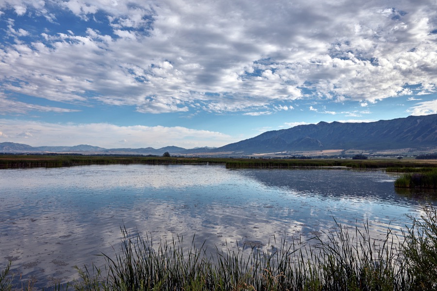 View of Cutler Marsh west of the northern Utah city of Logan