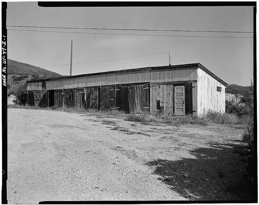 Park Utah Mining Company: Keetley Mine Complex, Employee Garage, 1 mile East of U.S. 40 at Keetley, Heber City, Wasatch County, UT