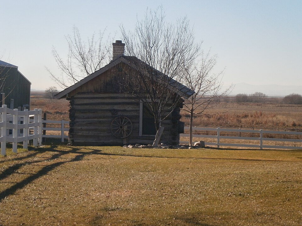 Photograph of Joseph and Ann Hill Cabin