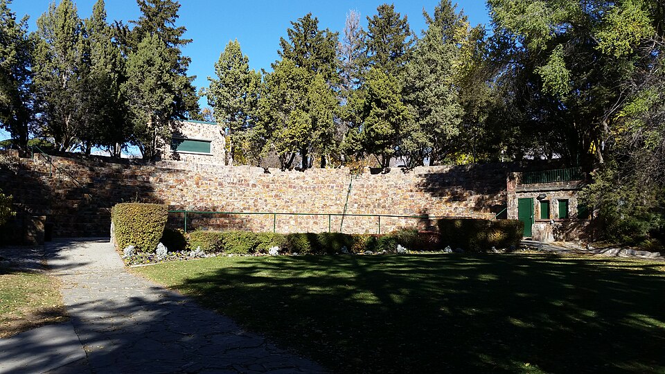 Photograph of Utah State Training School Amphitheater and Wall