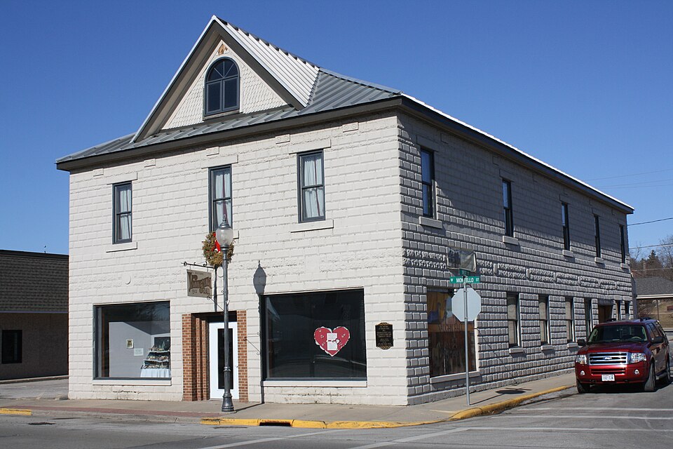 Photograph of Vaughn's Hall and Blacksmith Shop