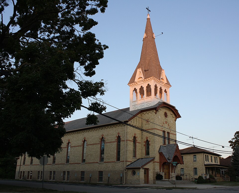 Photograph of Zion Evangelical Lutheran Church and Parsonage