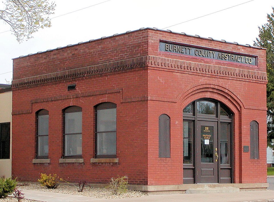 Photograph of Burnett County Abstract Company Building