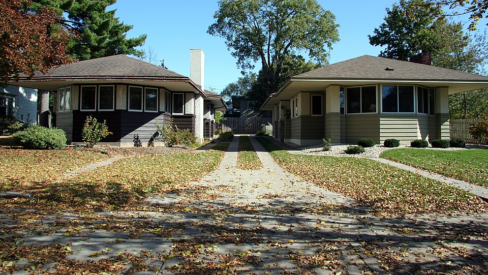 Photograph of Dr. H. H. Chase and Henry G. Wohlhuter Bungalows