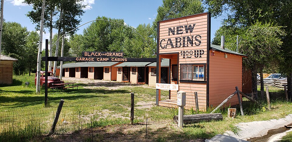 Photograph of Black and Orange Cabins
