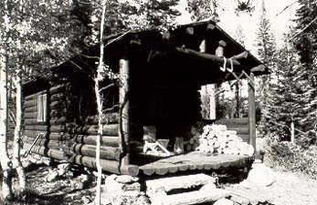 Photograph of Leigh Lake Ranger Patrol Cabin