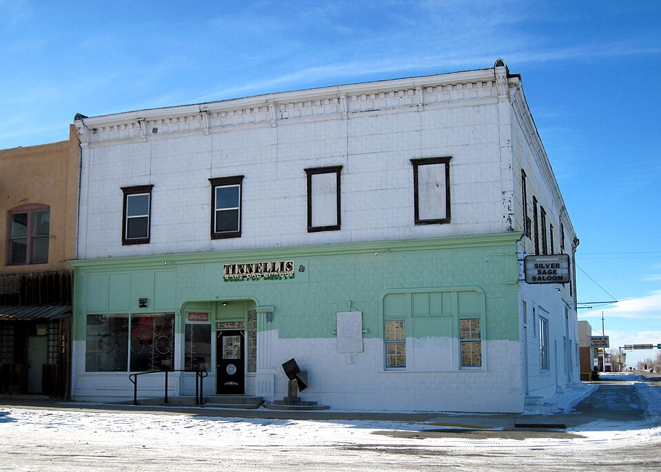 Photograph of C. H. King Company and First National Bank of Shoshoni